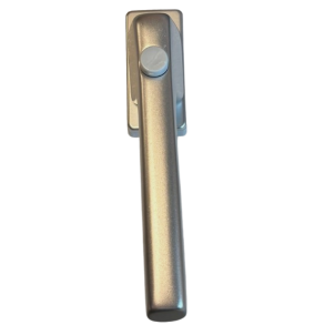 Paskvilgreb m/ trykknap til pvc vinduer. Matkrom lige