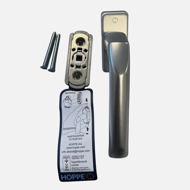 Hoppe greb m/ sikring 0134/L