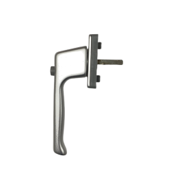 Paskvilgreb m/ trykknap til pvc vinduer. Matkrom lige