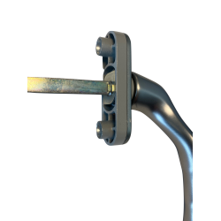 Hoppe paskvilgreb Tokyo Mini med 7x7x58mm grebspind bsning til 8x8mm medflger. Stlelox venstre