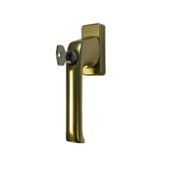 Rationel paskvilgreb lige med l�s til dreje/ kip messing. Pind 7x7x33mm